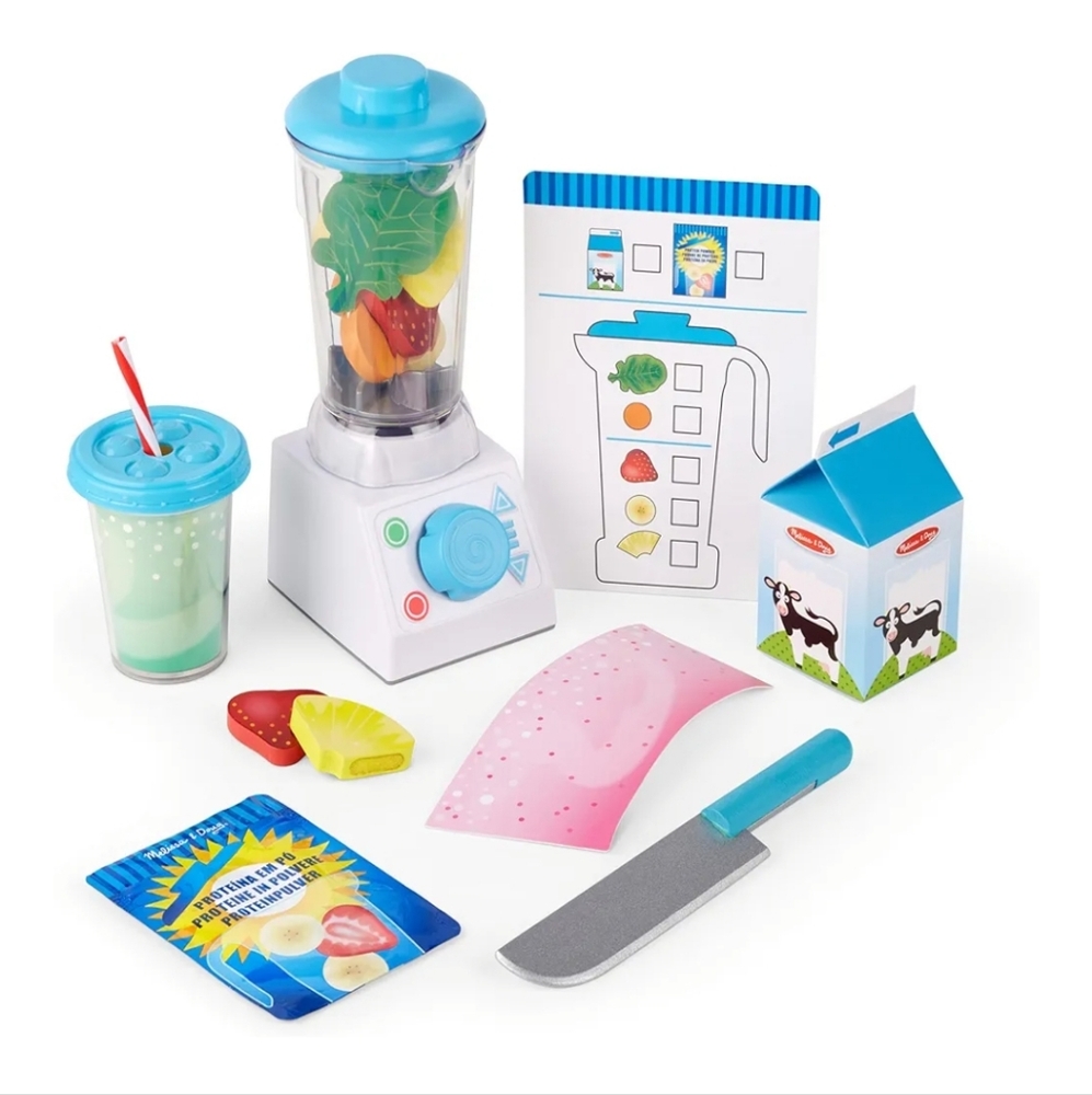 Melissa & Doug Smoothie Maker Blender Set with Play Food - 22 Pieces